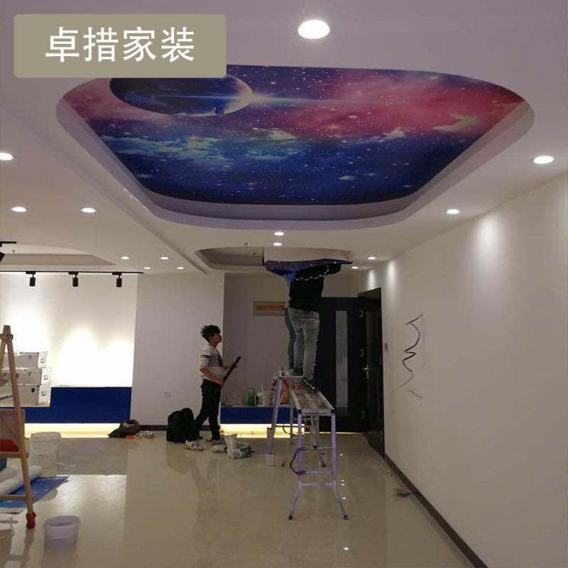 养生馆服装店墙纸酒吧KTV酒店网咖工程壁纸餐馆理店背景墙壁画 工程无缝无纺布