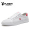花花公子透气男鞋网面小白鞋百搭韩版板鞋青年运动休闲鞋CX39418W 白蓝 40码