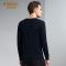 Edenbo/爱登堡男装春季新款长袖毛衣男士羊毛针织衫男打底毛衫 180/96/XXL 深宝蓝01