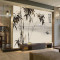 无缝中式3d个性定制壁画客厅沙电视背景墙水墨山水竹子墙纸壁布 无缝油画布（整张）
