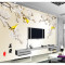 3D立体现代电视背景墙纸壁纸壁画客厅卧室床头大型墙画防水玉兰花 无缝真丝布（整张）