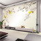 3D立体现代电视背景墙纸壁纸壁画客厅卧室床头大型墙画防水玉兰花 无缝油画布（整张）