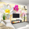 无缝中式定制壁画卧室电视背景墙纸壁纸3D简约家和玉雕荷花5d墙布 无缝油画布（整张/平方）