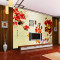 无缝中式花鸟3d牡丹客厅彩雕墙纸定制壁画电视背景墙壁纸墙布 无缝无纺布（整张/平方）