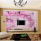 电视背景墙纸壁纸客厅卧室3D无纺布无缝墙布大型壁画个性蝴蝶粉色 无缝无纺纸（整张/平方）