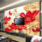 定制大型壁画壁纸沙背景墙墙布墙纸客厅卧室电视墙立体3d花卉 无缝油画布（整张/平方）