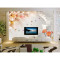 无缝大型壁画客厅墙纸卧室沙床头简约3D电视背景墙壁纸防水花朵 无缝真丝布（整张/平方）