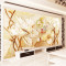无缝3d个性定制壁画中式复古家和荷花电视背景墙沙客厅墙布墙纸 凹凸水晶壁画布（整张）