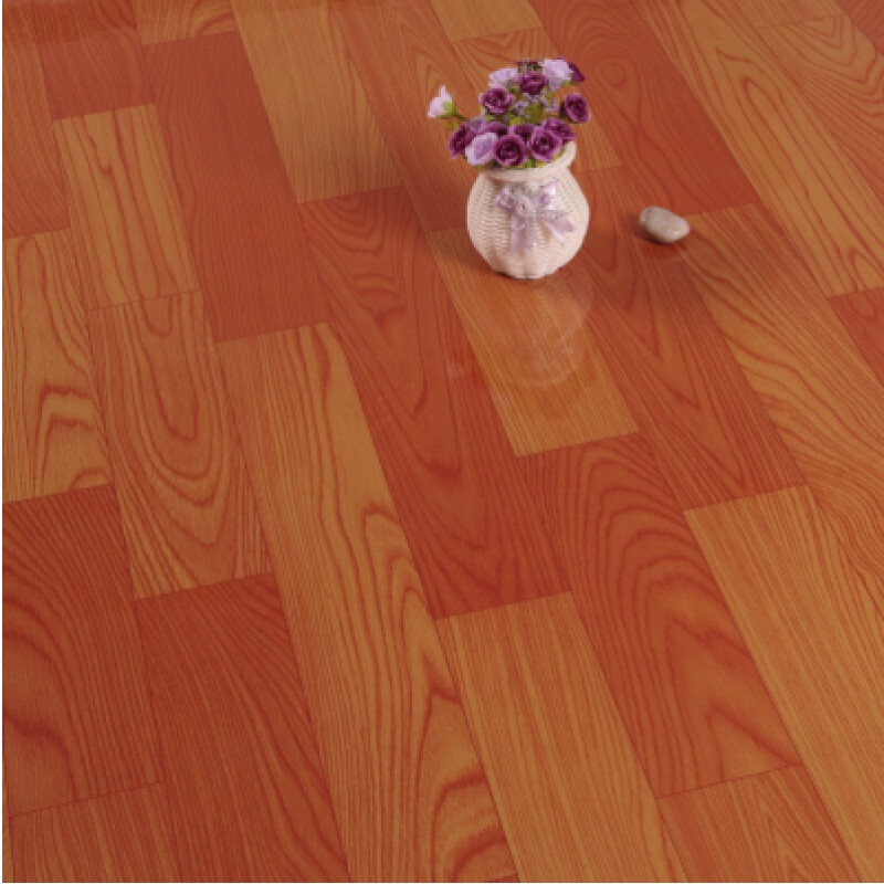 耐磨pvc地板加厚塑胶地板商用地板胶防水地胶地板贴纸防滑地板革_2_8 默认尺寸 酒红色超厚酒红木纹