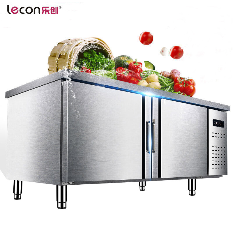 乐创(lecon) 商用保鲜操作台 保鲜工作台 冷柜冰柜冷冻1.8米
