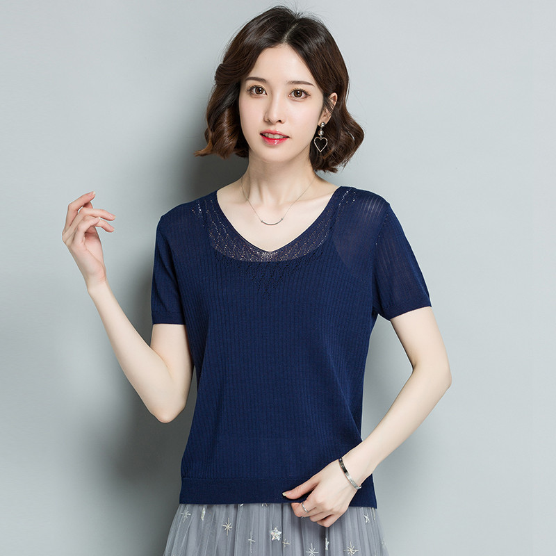 恒源祥女士针织杉+19E60027 XL/170 藏青