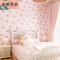 环保无纺布儿童房壁纸女孩卧室粉色墙纸公主房床头背景墙纸3D爱心粉色L510201仅墙纸_1 粉色L510201