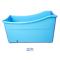 加厚可折叠泡澡桶洗澡桶家用沐浴桶超大号儿童塑料浴盆_2 折叠款蓝色