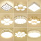 主卧室灯简约现代温馨浪漫LED吸顶灯圆形创意儿童房阳台客厅灯具金色LM689+24w遥控 乳白色花朵46CM白光