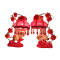 台灯卧室床头结婚礼物创意时尚红色新房婚房实用婚庆装饰对灯 精品百年好合48cm高