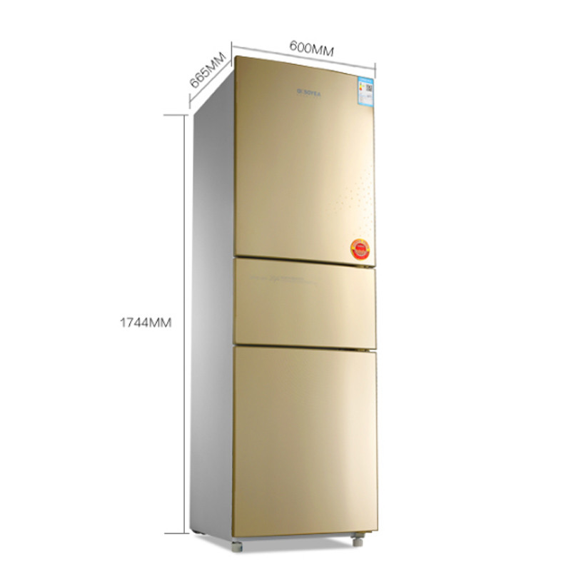 soyea/索伊 bcd-252wse家用三门冰箱风冷无霜大冰箱节能三开门高清