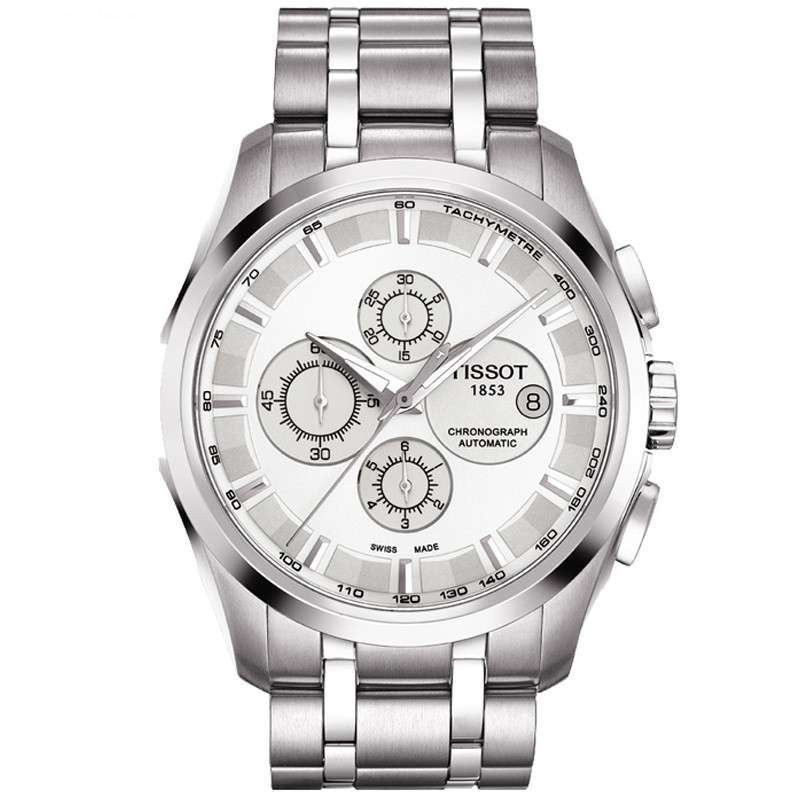 天梭(TISSOT)手表库图系列皮带手表商务时尚防水钢带自动机械男表 男士机械表T035.627.16.031.00 T035.627.11.031.00
