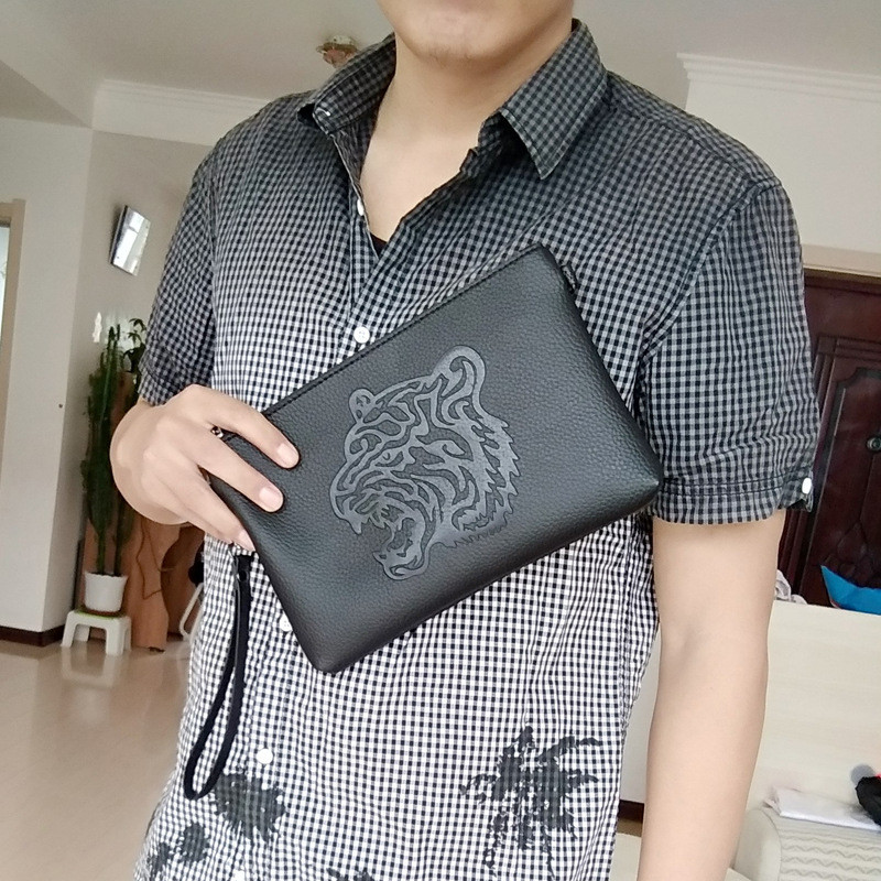 快手红人天佑吴迪同款手包社会精神小伙手拿包男士钱包手机包潮男_6 猛虎小号