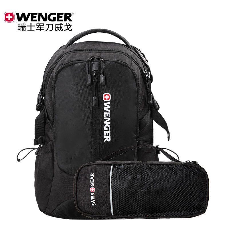 Wenger/威戈瑞士军刀背包15.6寸电脑背包商务背包大容量学生书包_TEP33 黑色