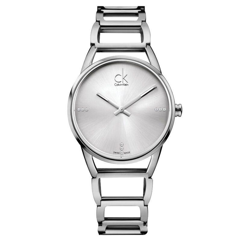 卡文克莱（CalvinKlein） STATELY系列 ck简约镂空表带石英女士手表 K3G2312W
