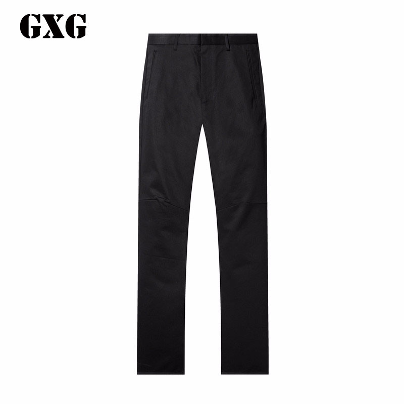 GXG休闲裤男装冬季男士修身型藏青色套西西裤休闲长裤_1 藏青色 175/L