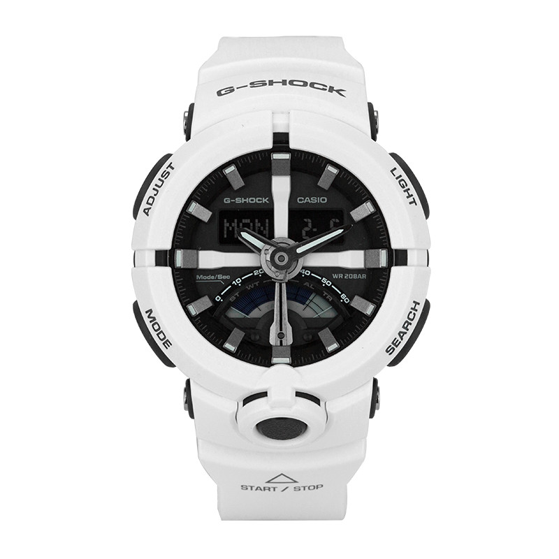 Casio/卡西欧手表 G-SHOCK系列 白色多功能电子男士手表 GA-500-7A
