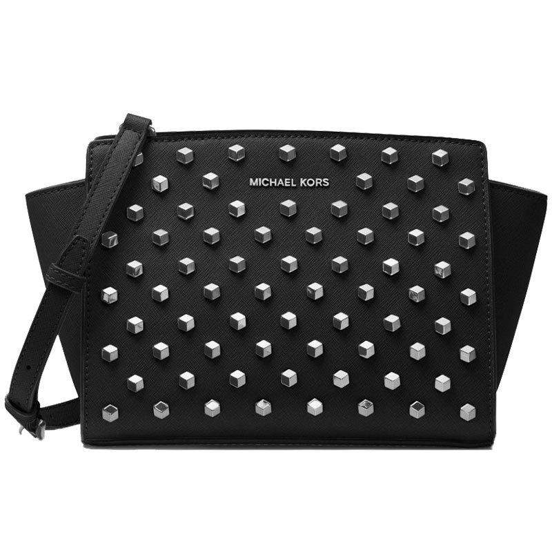 Michael Kors 迈克·科尔斯中号 耳朵包 Selma 单肩斜跨包 MK 女包 黑色