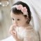 婴儿发带女童宝宝发饰 韩版小女孩头花儿童头饰品简约小清新四季可用小朋友头带婴童头饰 西瓜红139.扣子小花西红