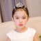 小女孩儿童头饰额头链宝宝头饰女童发饰水钻小孩头饰幼儿园小朋友饰品简约小清新婴童头饰 琉璃粉色【额头链+皇冠发梳】