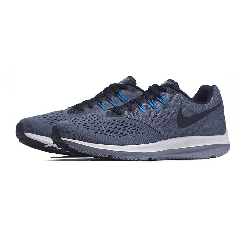 NIKE耐克男鞋跑步鞋ZOOM飞线气垫缓震透气运动鞋898466... 898466-403蓝黑蓝+天蓝+白 42.5码