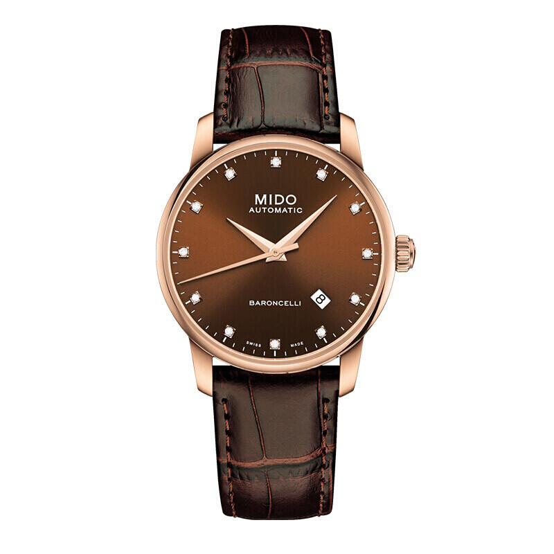 美度(MIDO)手表 贝伦赛丽系列 自动机械 男表 M8600.3.64.8棕盘皮带