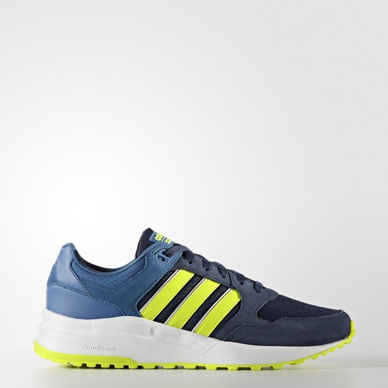 ADIDAS阿迪达斯2018春季新款男子运动轻便舒适休闲鞋-AW4180 学院藏青蓝/亮黄荧光/基础蓝 40