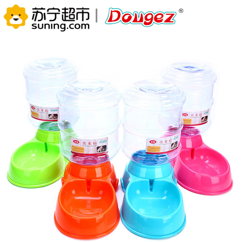 宠物自动喂食器狗喝水器狗猫喂水壶狗碗喂食器 绿色 喂食器3.5L