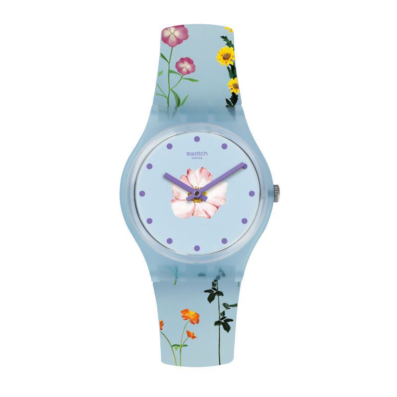 斯沃琪（Swatch）手表 经典色彩密码系列 花团锦簇 石英男女表GS152 GS152