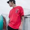 夏季男士休闲打底衫青少年短袖T恤2018男装唐神马维狮 3XL 红色