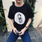 夏季2018短袖男装T恤半袖青少年韩版潮T恤 2XL 黑色