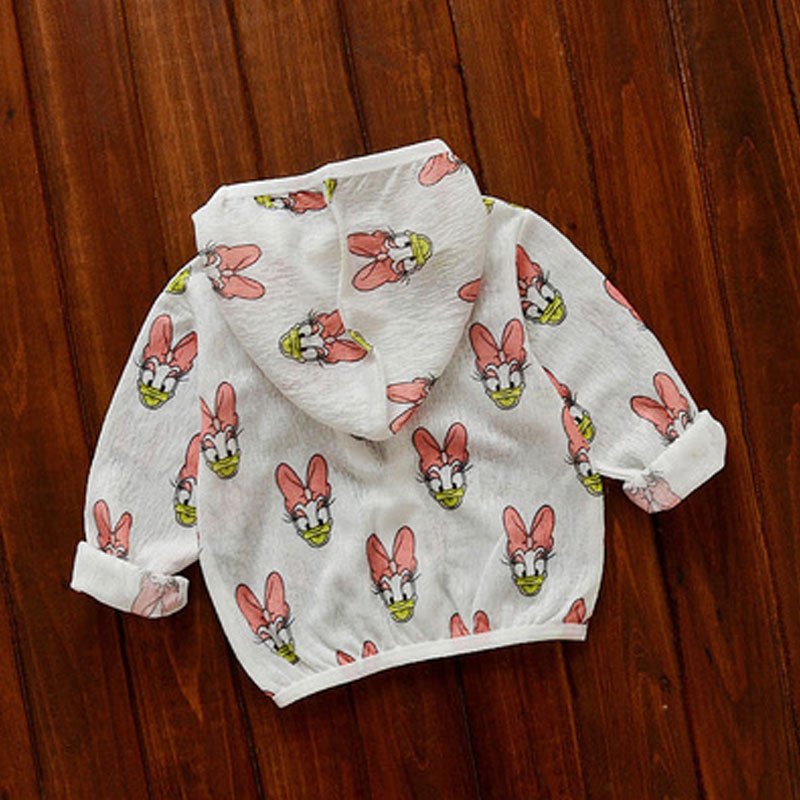 女童夏季外出服防晒衣服户外户内空调衫女宝宝1-2-3-4岁简约小清新动漫男女宝宝外套 110cm 动漫图案防晒衣米奇