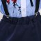 六一儿童背带裤演出服装女合唱服小学生校服套装幼儿朗诵表演服男可爱小清新萌趣婴童表演服 110cm 蓝色公主裙