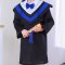 儿童博士服毕业礼服幼儿园学士服博士帽小学生毕业照演出服毕业袍可爱萌趣简约创意婴童套装 110cm 8002H华款