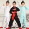 儿童武术演出服装男女青少年中小学生功夫表演服装通用套装 幼儿园小朋友简约婴童套装 150cm适合身高145-155 黄色-长袖