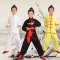 儿童武术演出服装男女青少年中小学生功夫表演服装通用套装 幼儿园小朋友简约婴童套装 150cm适合身高145-155 黄色-长袖