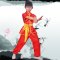 儿童武术服装表演服长袖短袖男女童功夫衣服幼儿小学生演出服可爱创意萌趣简约演出服套装 110cm 短袖红色