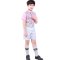 六一学生合唱服幼儿园小朋友表演服装儿童小男孩演出服男童舞蹈服通用套装简约婴童套装 120cm 男蓝色亮片背带裤