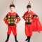 儿童古代士兵服装男童女孩演出服古装盔甲戏曲表演服装通用套装幼儿园小朋友演出套装婴童套装 120cm 上衣+裤子+头饰+领巾