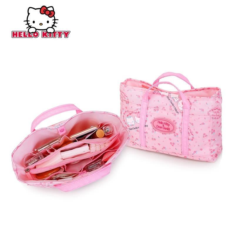 Hellokitty旅行收纳袋套装洗漱防水化妆包衣物便携行李出差收纳_2 袋中袋收纳袋