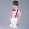六一儿童演出服装女蓬蓬纱裙幼儿园跳舞蹈小学生合唱表演服男童被太苦套装演出服简约婴童套装 160cm 背带《短裤》蓝色