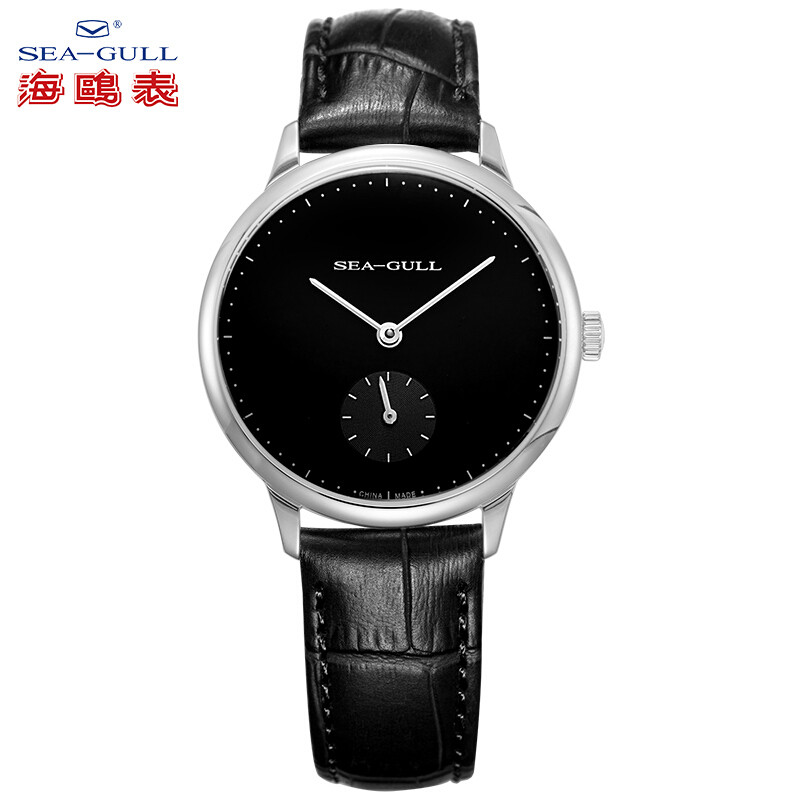 海鸥表（SEA-GULL）男表男士机械手表 简约时尚钟表 商务机械手表皮带表
