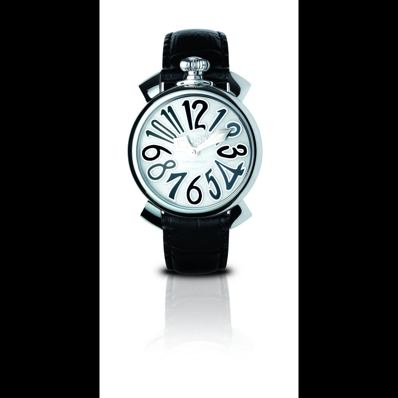 GaGa MILANO 手动40MM 钢系列时尚休闲女表石英表 5020 5020.5黑色