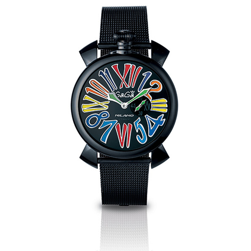 GaGa MILANO 纤细46MM PVD系列石英表男女手表 5082 黑色