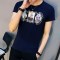 夏装男士圆领半袖衣服韩版短袖t恤男日系白色潮流男装打底衫体恤_648 XXL D702白色